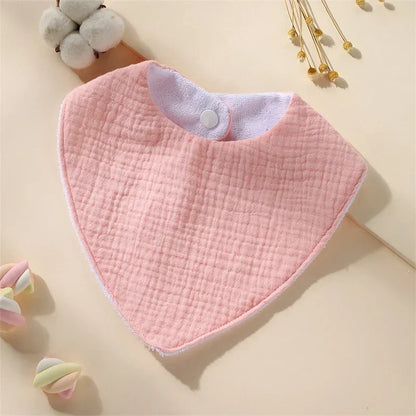 New Baby Cartoon Animal Triangle Bib Pure Cotton Waterproof Boy Girl Kid Printed Saliva Towel Newborn Infant Anti Spitting Cloth