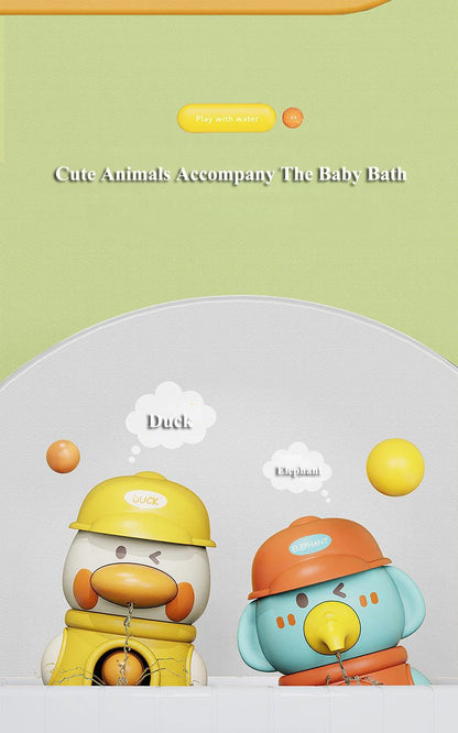 New Cute Duck/Elephant Baby Shower Bath Toys Children Water Play Spinner with Suction Cup Waterwheel Games for Kid Bathroom