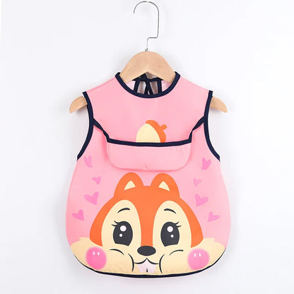 Sleeveless Bibs For Children Baby Kids Toddler Waterproof Long Sleeve Art Smock Feeding Bib Apron Fit 0-6 Years Dropshipping