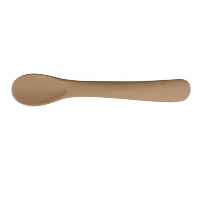 Food Grade Silicone Small Curved Spoon Baby Food Spoon Children Tableware Feeding Soft Spoon