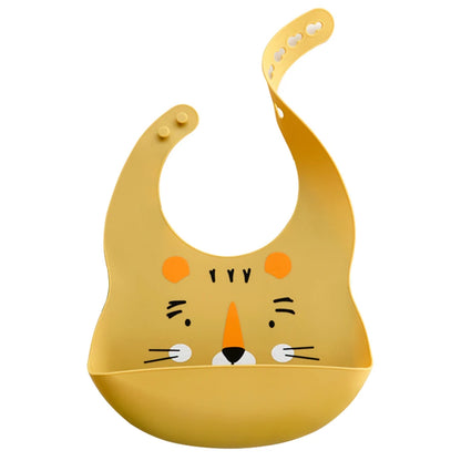 Fashionable Cartoon Printed Waterproof Soft Baby Silicone Bibs Newborn Adjustable Children Burp Cloth Feeding Baby Stuff