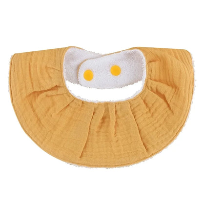 Double Layers Cotton Baby Feeding Bibs Cartoon Printed Newborn Burp Cloth Saliva Towel Scarf for Stuff Shower Gifts