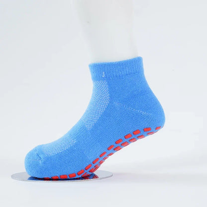 Kids Adults Anti-Slip Sock Trampoline Sock Cotton Breathable Short Socks Elasticity Boy Girl  Outside Family Sports Yoga Socks