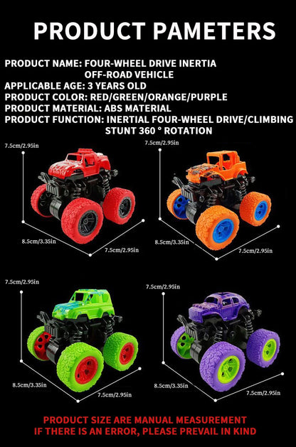 Inertial Off-Road Vehicle Toy Super Fall Resistant Climbing Car Model Car Children's Four-Wheel Drive Toy 360 Degree Rotation