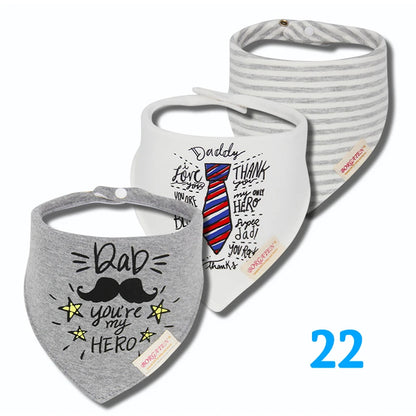 3pcs Organic Cotton Baby Scarf Muslin Burp Cloth Bandana Bibs Newborn Baby Boy Infant Girl Toddler Winter Scarf Waterproof Bib