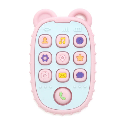 2024 New Baby Teether mobile phone Shape Silicone Teether Teething Toy Kids Sensory Educational Toy baby gift set