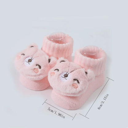 Baby Socks Spring and Autumn Soft Cotton Newborn Baby Socks in The Tube Cartoon 3D Doll Infant Boys Girls Socks 0-6 months