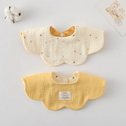 New Cute Cotton Baby Feeding Drool Bib Infants Two-sided Usable Saliva Towel Soft Burp Cloth For Newborn Toddler Kids Bibs