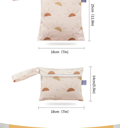 Elinfant Rainbow&Sun Pirnt 3PCS Portable Storage Bag Travel Wash Cosmetic Bag Waterproof Diaper Bag