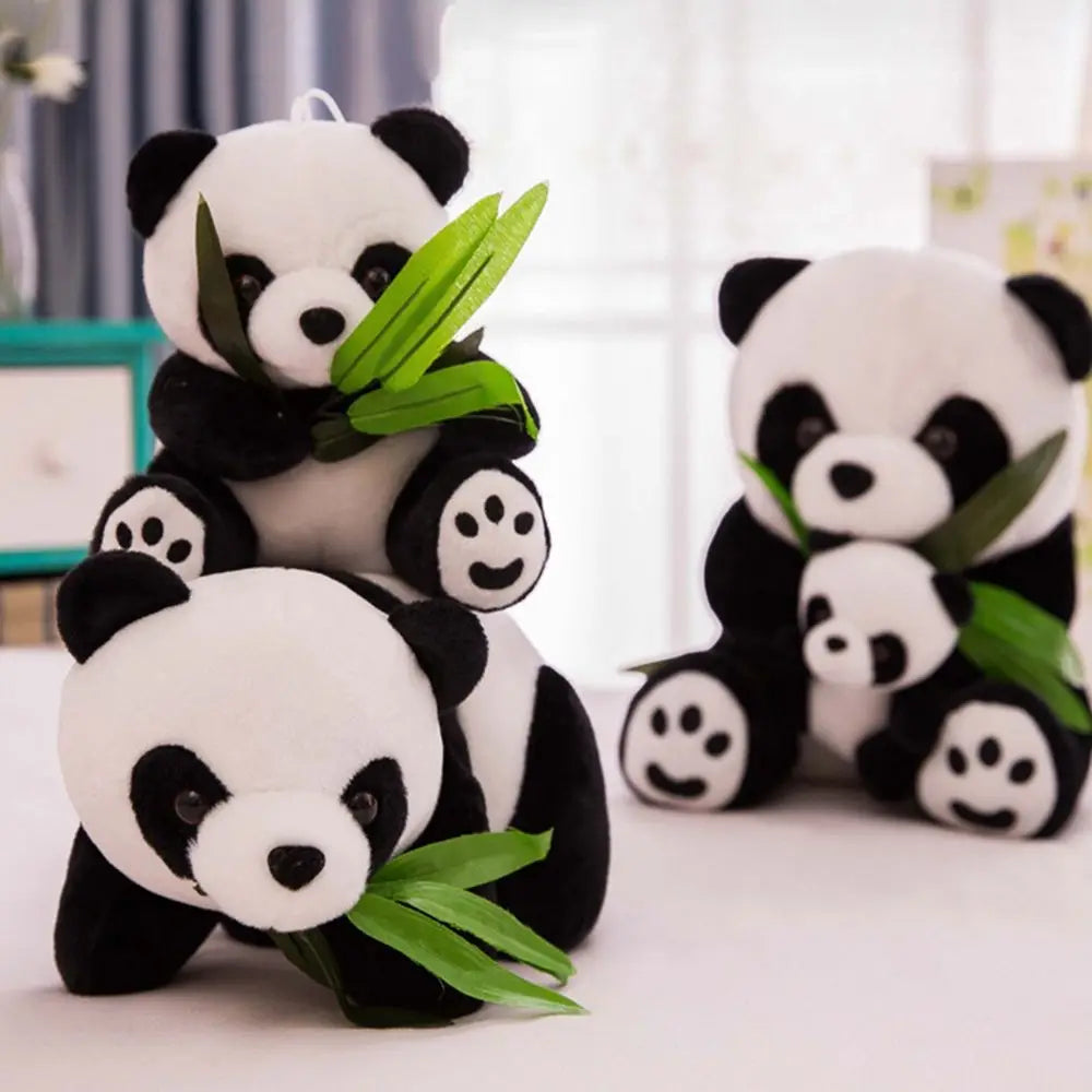1PC Birthday Kneeling Sitting Kids Baby Soft Cloth Toy Cute Cartoon Pillow Plush Panda Stuffed Animals Present Doll