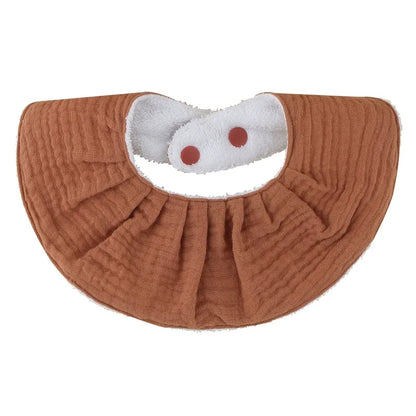 Double Layers Cotton Baby Feeding Bibs Cartoon Printed Newborn Burp Cloth Saliva Towel Scarf for Stuff Shower Gifts