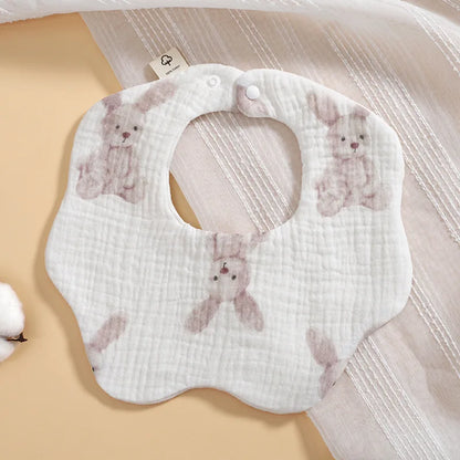 Baby Bibs Cartoon Gauze Muslin Baby Kids Bandana Feeding Burp Cloth Soft Newborn Infant Saliva Towel Baby Girl Boy Accessories