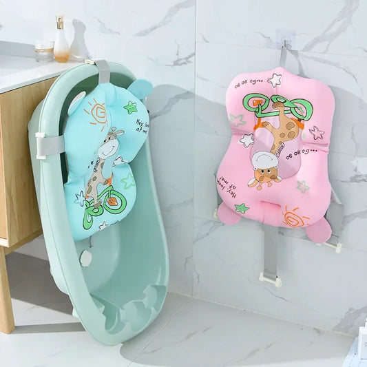 Baby Bathtub Bath Seat Support Mat bath And Shower Air Cushion Bed Non-Slip Bathtub Mat Newborn Bebe Safety Security Bath Seat