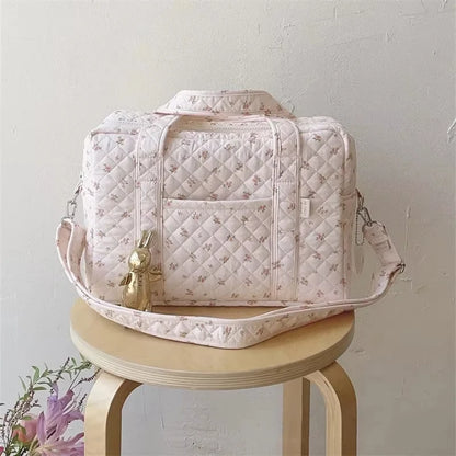 New Embroidered Mom Bag Storage Bag Large Capacity Mommy Travel Bag Fashion Multi-functional Handbag Lightweight Diagonal