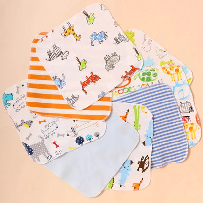 8 Piece Baby Saliva Wipes 100% Cotton Soft and Comfortable Shower Towels Newborn Bath Time Baby Wipes Cloths Handkerchief