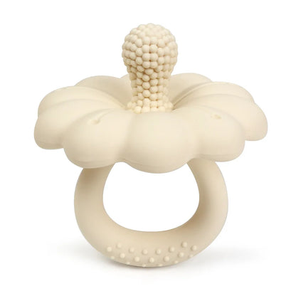2024 hot sale Baby flower shape Teether silicone pacifier teether big size baby BPA free teether toy