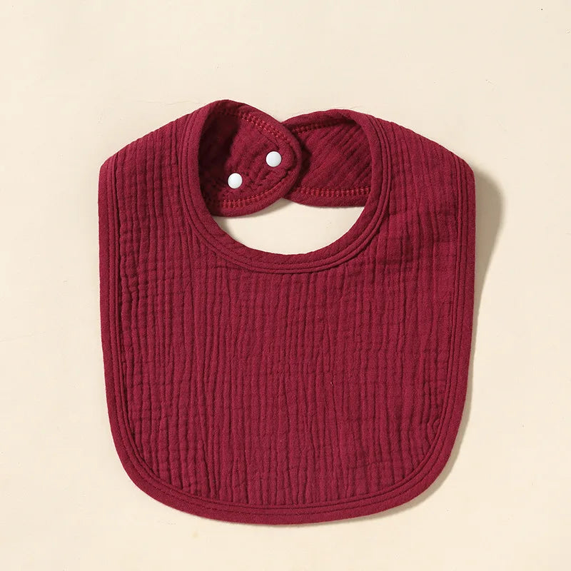 Cotton Gauze Baby Bibs Autumn New Solid Color Infant Bib Newborn Burp Cloths for Kids Boy Girl Spring Soft Feeding Saliva Towel