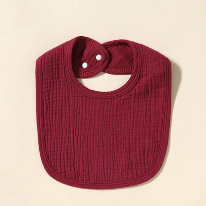 Cotton Gauze Baby Bibs Autumn New Solid Color Infant Bib Newborn Burp Cloths for Kids Boy Girl Spring Soft Feeding Saliva Towel