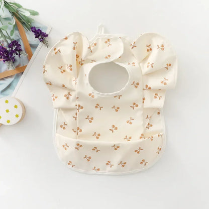 Waterproof Baby Bibs Cartoon Girl Boy Infant Meals Bib Anti-dirty Saliva Bibs with Angel Wings Baby Feeding Stuff Children Smock