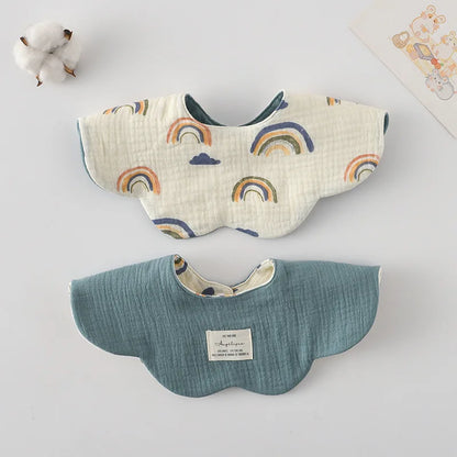 New Cute Cotton Baby Feeding Drool Bib Infants Two-sided Usable Saliva Towel Soft Burp Cloth For Newborn Toddler Kids Bibs