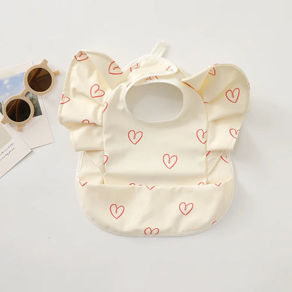 Waterproof Baby Bibs Cartoon Girl Boy Infant Meals Bib Anti-dirty Saliva Bibs with Angel Wings Baby Feeding Stuff Children Smock