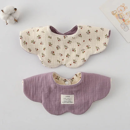 New Cute Cartoon Two-sided Usable Baby Feeding Drool Bib Infants Saliva Towel Cotton Burp Cloth For Newborn Toddler Kids Bibs