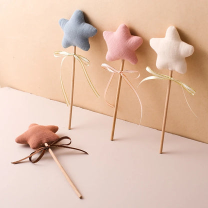1PC Baby Rattle Toy Beech Wooden Star Wooden Magic Wand Wood Teething Rodent Nursing Accessories Montessori Toys Play Gym Toy