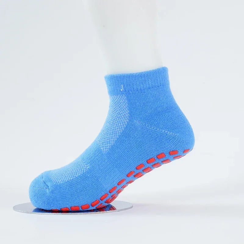 Kids Adults Anti-Slip Sock Trampoline Sock Cotton Breathable Short Socks Elasticity Boy Girl  Outside Family Sports Yoga Socks