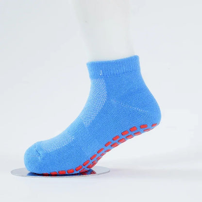 Kids Adults Anti-Slip Sock Trampoline Sock Cotton Breathable Short Socks Elasticity Boy Girl  Outside Family Sports Yoga Socks