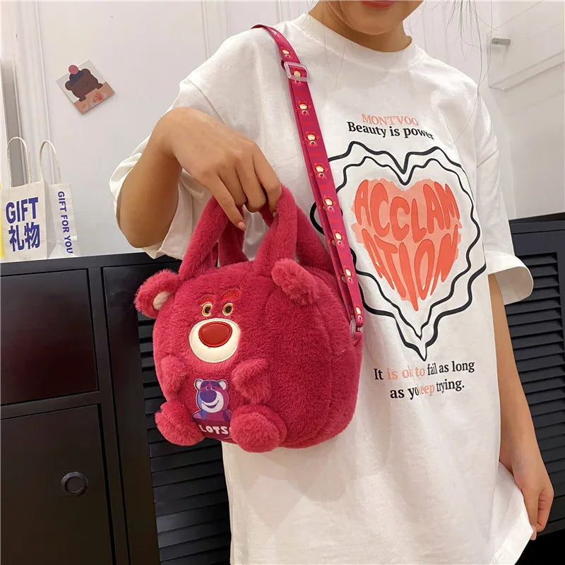 New Cartoon Sanrio Plush Bag Ins Versatile Kuromi Doll Doll Bag Cute Girl Handheld Small Bag