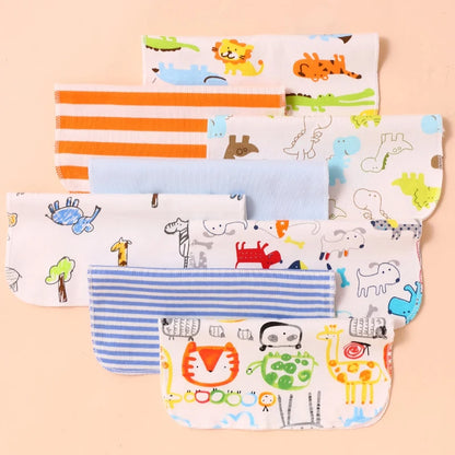 8 Piece Baby Saliva Wipes 100% Cotton Soft and Comfortable Shower Towels Newborn Bath Time Baby Wipes Cloths Handkerchief