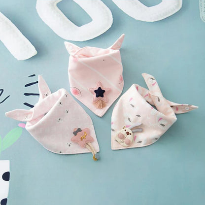 3pcs/lot Special Baby Bibs Boy Girl Bandana Cotton Absorb Bib Burp Cloth Triangle Baby Scarf Burp Newborn Princess Accessories