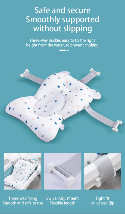Baby shower lying down, baby shower artifact can sit and lie down, newborn net bag bath pad, bathtub floating pad