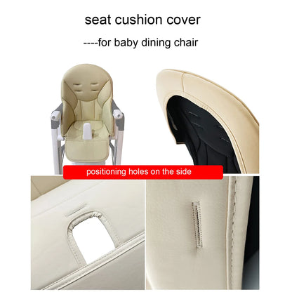 Seat Cushion For Peg perego Siesta Aag Prima Pappa Zero 3 High Chair Baby Stroller PU Leather Safety Belt Shoulder Crotch PAD