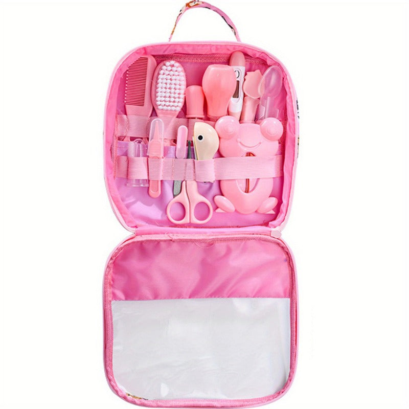 Baby Grooming and Health Kit Safety Care Set Newborn Nursery Health Care Set with Hair Comb Nail Clippers Aspirator Nose Cleaner