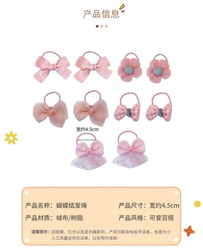 10pcs Hair Accessories Girls Scrunchies Aesthetic Lacos De Cabelo Infantil Bands Kids Bandeaux Elastiquec Headbands Bandes Cute