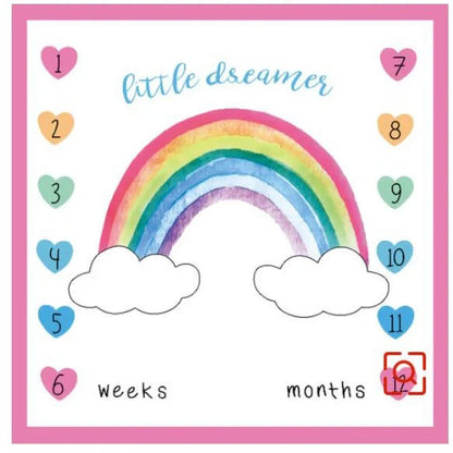 Background Blankets Play Mat Baby Milestone Photo Props Calendar Boy Girl Newborn Photography Props Cloth Photo Accessories