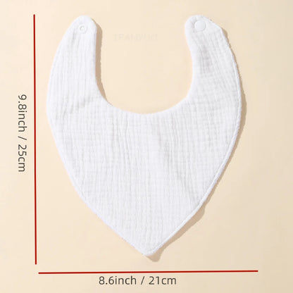 New Baby Cartoon Animal Triangle Bib Pure Cotton Waterproof Boy Girl Kid Printed Saliva Towel Newborn Infant Anti Spitting Cloth