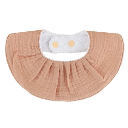 Double Layers Cotton Baby Feeding Bibs Cartoon Printed Newborn Burp Cloth Saliva Towel Scarf for Stuff Shower Gifts