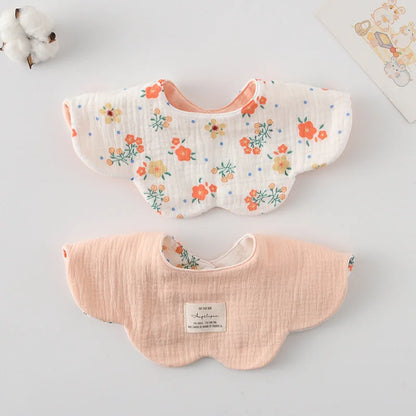 New Cute Cotton Baby Feeding Drool Bib Infants Two-sided Usable Saliva Towel Soft Burp Cloth For Newborn Toddler Kids Bibs