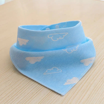 Baby Cotton Feeding Apron Triangle Bibs Girls Boys Cartoon Feeding Scarf Bib Collar Bib Burp Cloth Bandana Saliva Towel
