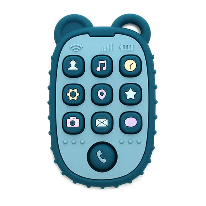 2024 New Baby Teether mobile phone Shape Silicone Teether Teething Toy Kids Sensory Educational Toy baby gift set