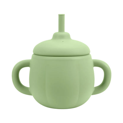 1PCS Baby Silicone Straw Cup BPA Free Portable Storage Snack Container Feeding Cup Kids  Learning Drink Cup Water Bottle