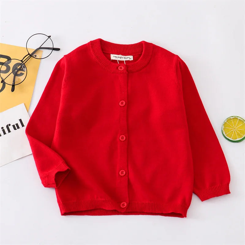 Girls Fashion Cardigan Jackets New Kids Spring Autumn Casual Coats Children Hooded Trend Long Jumper Versatile Knitted Clothing