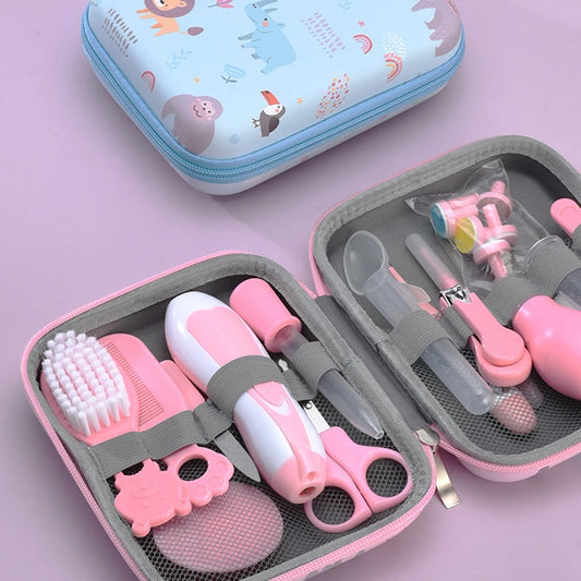 Baby Grooming Kit, Infant Safety Care Set with Hair Brush Comb Nail Clipper Nasal Aspirator,Baby Essentials Kit for Newborn