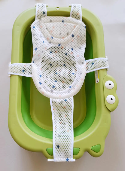 Baby Shower Bath Tub Pad Non-Slip Bathtub Seat Support Mat Newborn Safety Security Bath Support Cushion Foldable Soft Pillow