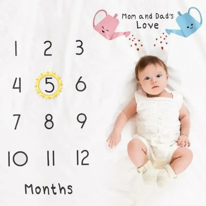 Background Blankets Play Mat Baby Milestone Photo Props Calendar Boy Girl Newborn Photography Props Cloth Photo Accessories