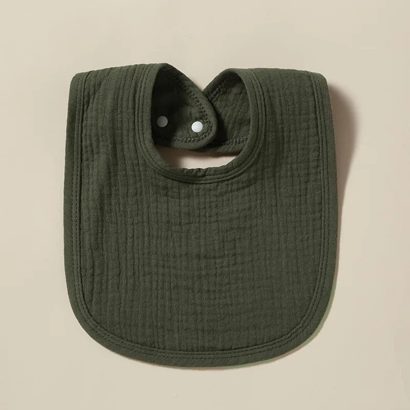 Cotton Gauze Baby Bibs Autumn New Solid Color Infant Bib Newborn Burp Cloths for Kids Boy Girl Spring Soft Feeding Saliva Towel