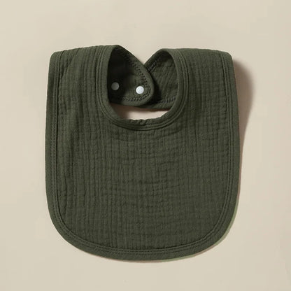 Cotton Gauze Baby Bibs Autumn New Solid Color Infant Bib Newborn Burp Cloths for Kids Boy Girl Spring Soft Feeding Saliva Towel