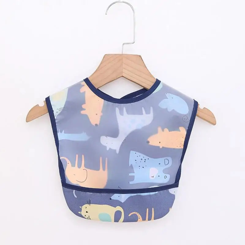 Sleeveless Bibs For Children Baby Kids Toddler Waterproof Long Sleeve Art Smock Feeding Bib Apron Fit 0-6 Years Dropshipping